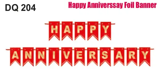 [BA-DQ204] Happy Anniversary Paper Banner
