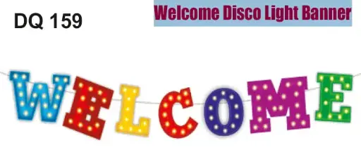 [BA-DQ159] Welcome Disco Light Banner