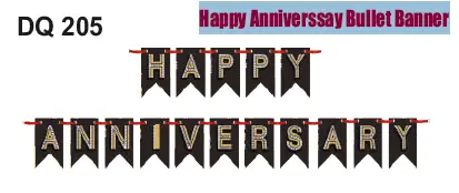 [BA-DQ205] Happy Anniversary Bullet Banner
