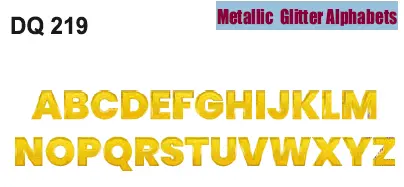 DQ Metallic Glitter Alphabets