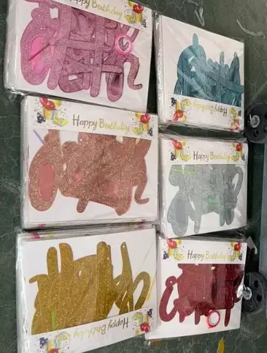HB Banner Premium Glitter Cursive