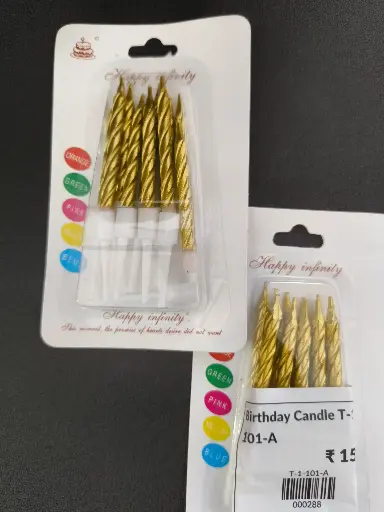 [Golden Twisted Small] Candle Golden Twisted Small